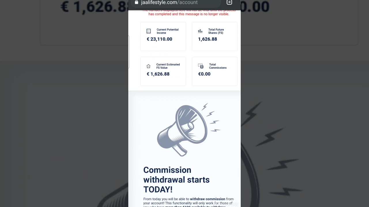 how to withdraw for jaalifestyle