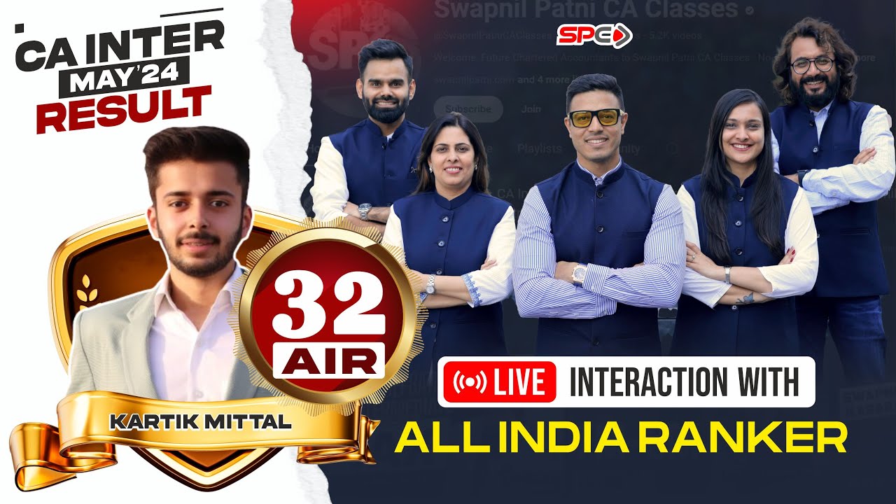 Interaction with All India Rankers  I AIR 32 Kartik Mittal | Swapnil Patni Classes
