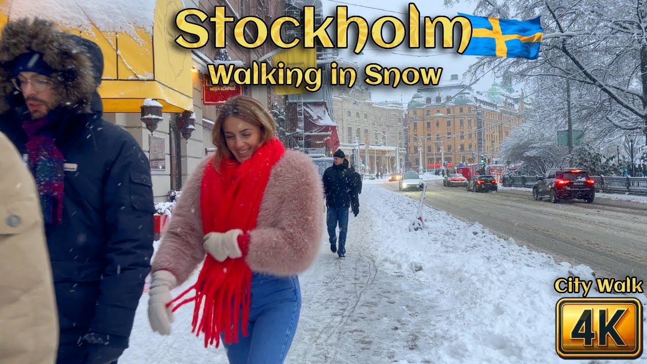 Snowy Stockholm – 3 January 2026 | 4K Winter Walking Tour - YouTube