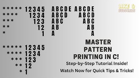 Part 4 | Pattern in C Language | Malayalam