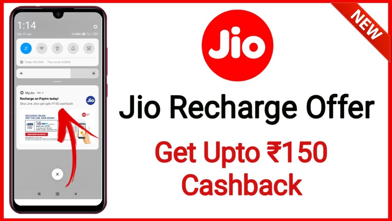 Jio Recharge Offer Get Upto ₹150 Cashback Jio Paytm Recharge Offer