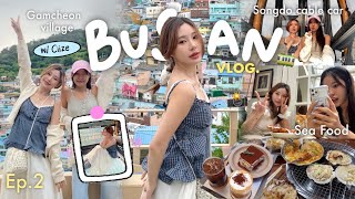 BUSAN vlog Ep.2 Gamcheon Village, Cafe at Joenpodong ,Sea food ,Songdo Cable car