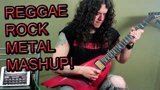 Video thumbnail of "Reggae, Rock, Metal guitar MASHUP!!!! Jamup Pro App"