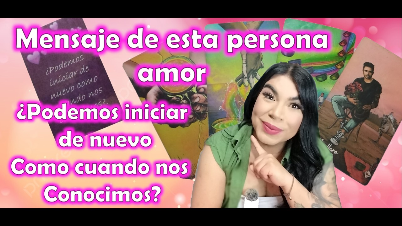 Esta persona te dirá ¿podemos iniciar e nuevo cuando nos conocimos? Simplemente te deseo