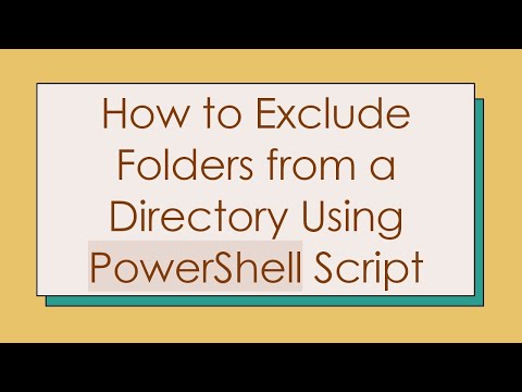 How to Exclude Folders from a Directory Using PowerShell Script