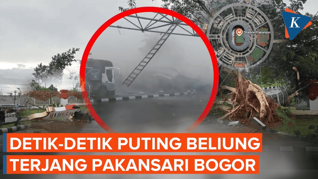 Detik-detik Puting Beliung Terjang Pakansari Bogor, Atap Beterbangan!