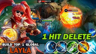NEW META LAYLA 1 SHOT DMG BUILD 2025! (best build & emblem) Build Top 1 Global Layla 2025 - MLBB
