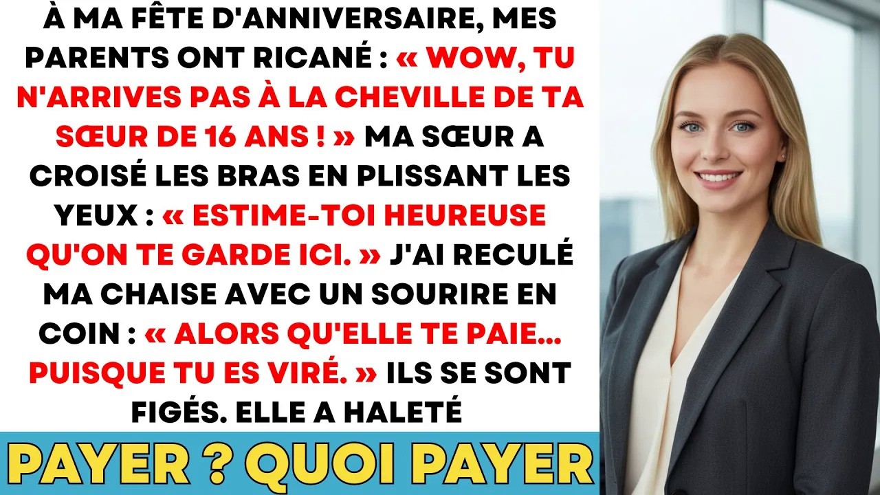 Le jour de mes 36 ans, mes parents ont organisé une réception somptueuse dans leur villa. Tout était parfait, jusqu'au moment où ma mère m'a lancé, devant tous les invités : « Tu n'arrives pas à...