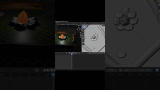 Modelando Fuego Low-Poly en Blender 🔥 | Time-lapse #blender #3danimation #3d #shorts