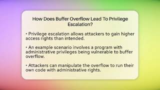 How Does Buffer Overflow Lead To Privilege Escalation? - Tactical Warfare Experts