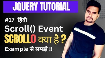Scroll() event in jquery with example | Part - 17