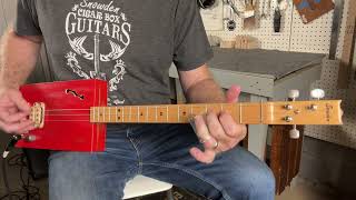 Video thumbnail of "Open G Cigar Box Guitar Slide tune for 3 String Thursday with Mike Snowden"