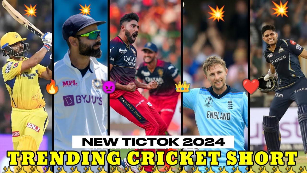 NEW Cricket Tictok 2024🥶/ Trending Cricket reels🔥/ viral cricket shorts ...