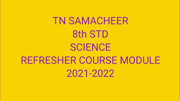 TN Samacheer 8th std science refresher course module 2021-2022
