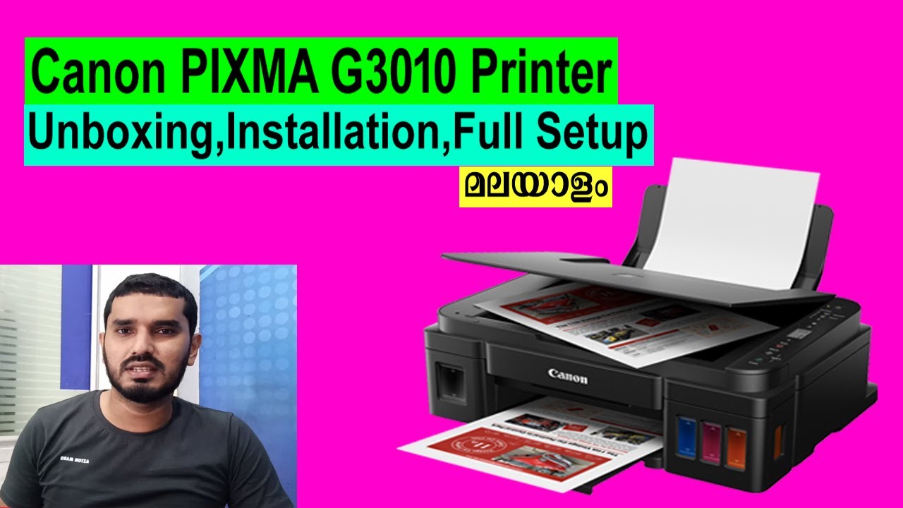 Canon PIXMA G3010 Printer Unboxing,Installation,First Setup,First