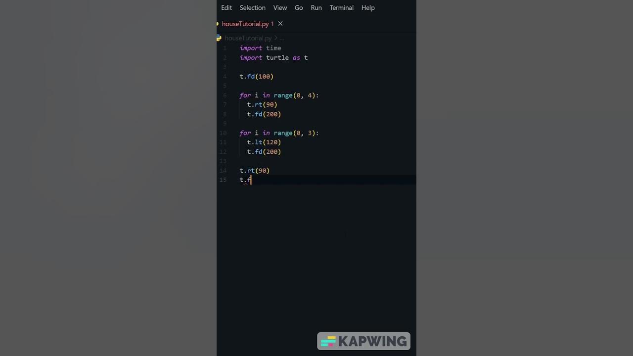 Learn How to Draw a House using Turtle Module in Python #shorts #python ...