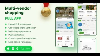 Multi Vendor e-Commerce Customer, Vendor and Delivery Apps (Flutter), Admin Panel Free Source Code