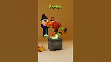 Minecraft 3D Simulation Golem And Cat #3danimation #3dart #blender #animationshorts #shorts