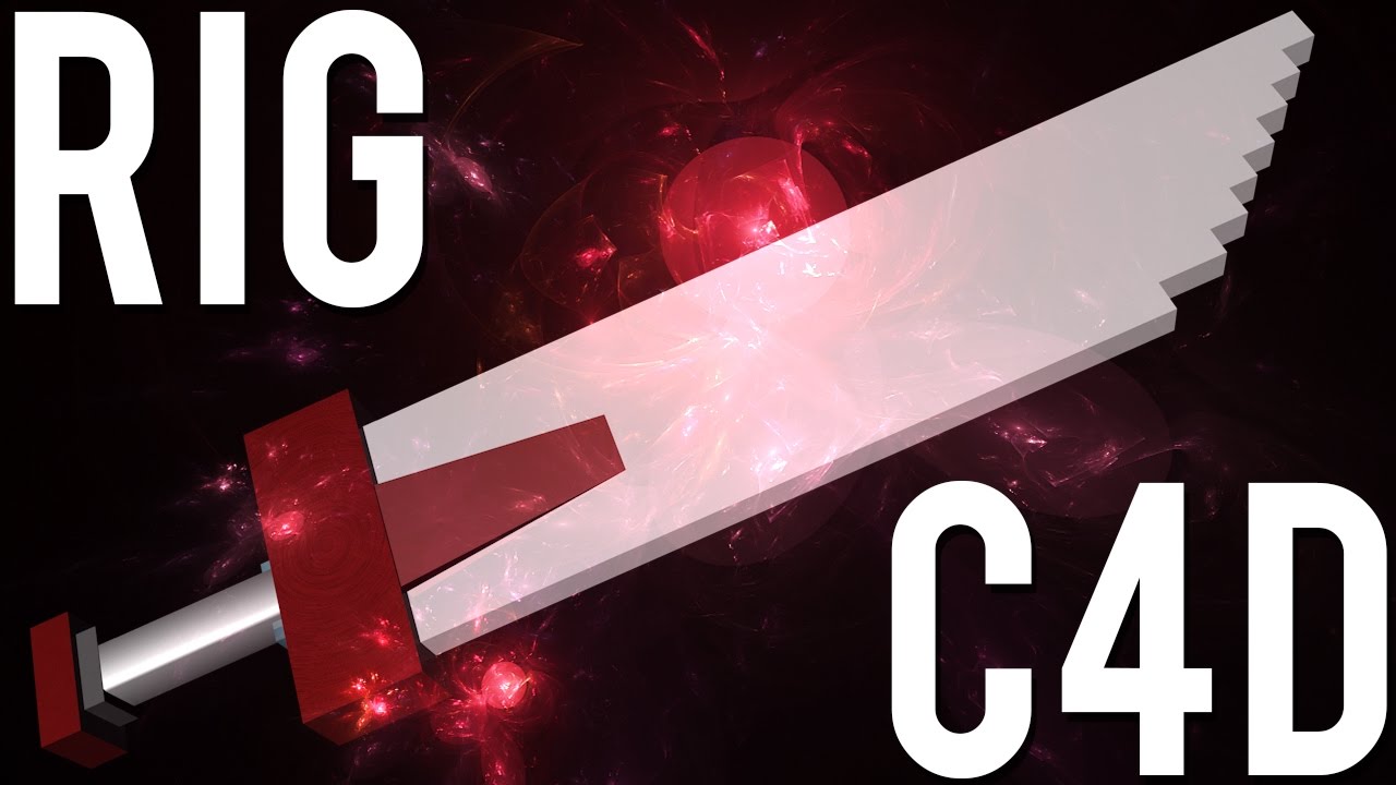 Cinema 4D RIG Espada Estilo Minecraft [Descarga] (Minecraft Sword Rig ...