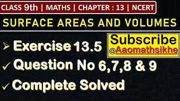 Class 9th NCERT Maths | Chapter 13 | Exercise 13.5 q6 q7 q8 & q9 | Volume Of Cuboid  #class9