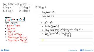 [log 200]^2-[log 50]^2=... Wealth