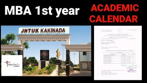 JNTU KAKINADA | JNTUK MBA SEMESTER 1 TIME TABLE