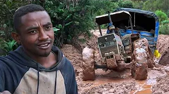 Even by tractor, these roads are a nightmare