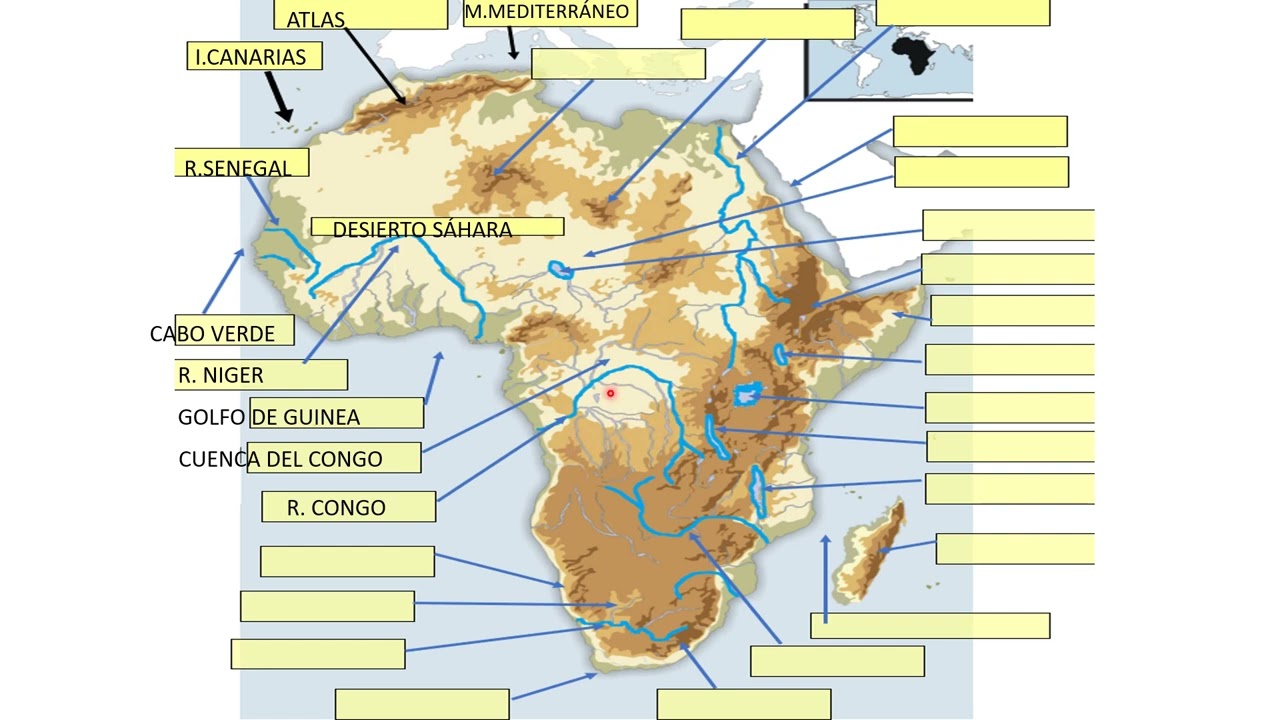 MAPA FISICO DE ÁFRICA - YouTube