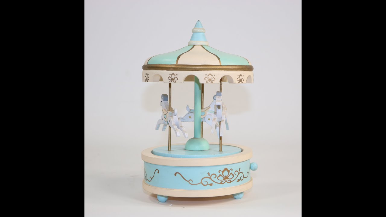 Enesco Musical Carousel Waltz Wooden Hor YouTube