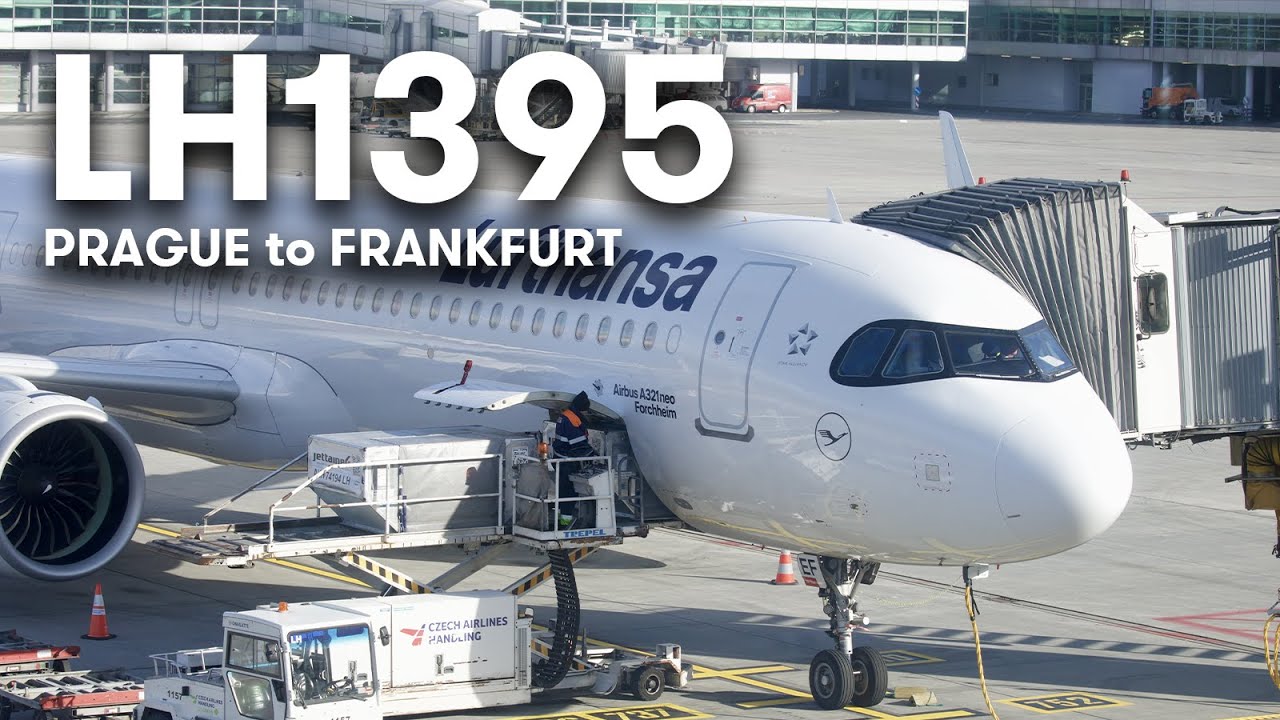 Deutsche Lufthansa ECONOMY | A321neo Прага — Франкфурт [4K]