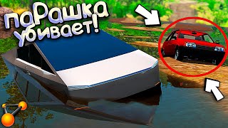 Невероятные приключения новой ТЕСЛЫ в РОССИИ! BeamNG Drive видео