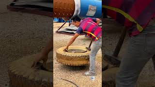 The process of changing car tires | Mrtvq17b7|#shots #shortvideo #viral