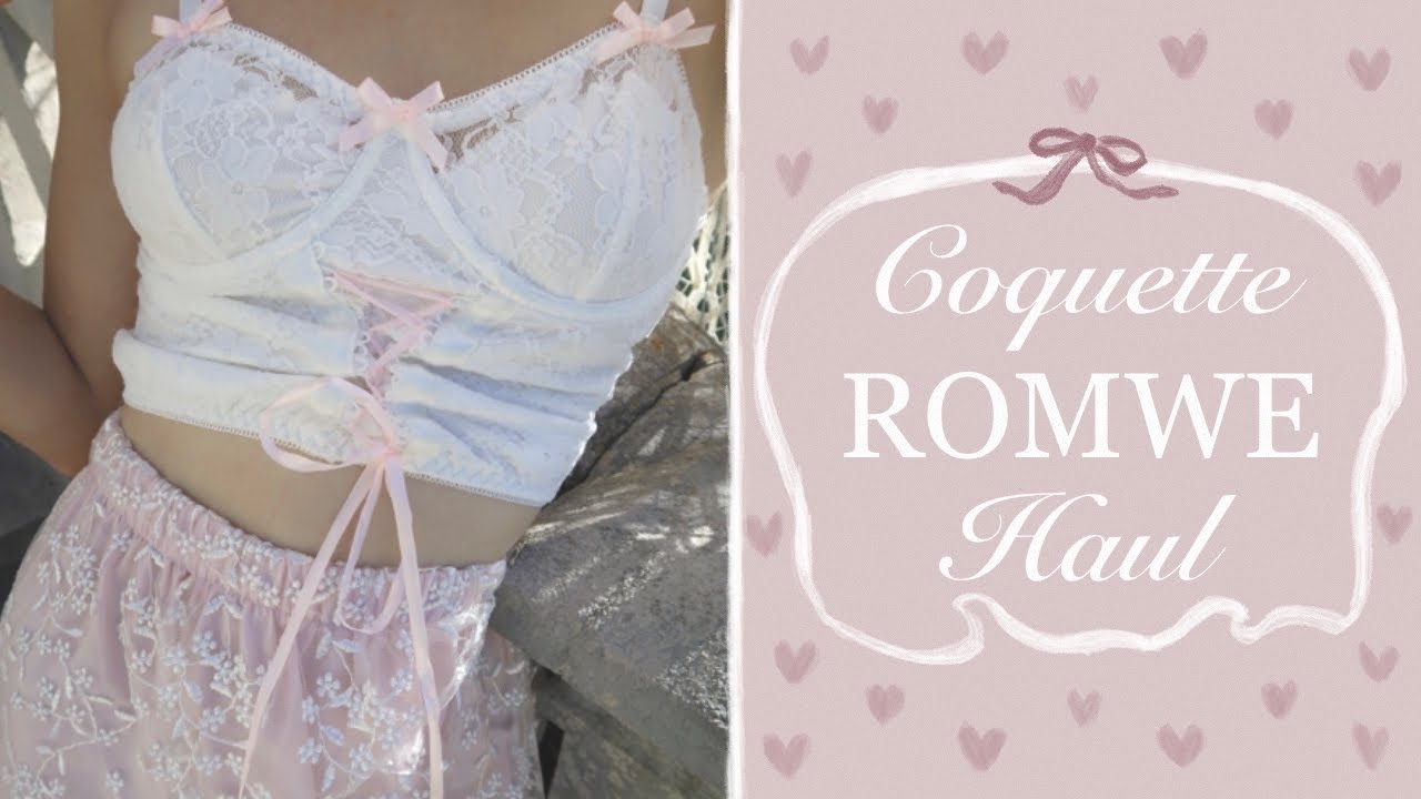 coquette finds 🎀 shein x romwe 🎀 try on clothing haul 🎀 15% off discount  code “Paulaa” 