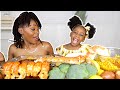 COLOSSAL BLACK TIGER PRAWNS WITH KING CRAB WITH REIGN | SEAFOOD BOIL MUKBANG | 2021