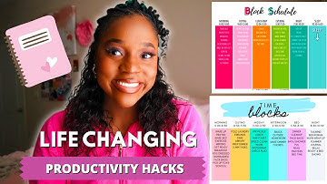 LIFE CHANGING Productivity Hacks - LIFE CHANGING BLOCK SCHEDULE *2022* + CREATE healthy habits