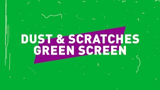 DUST AND SCRATCHES GREEN SCREEN FILM GRUNGE TEXTURE // Free download overlay effect