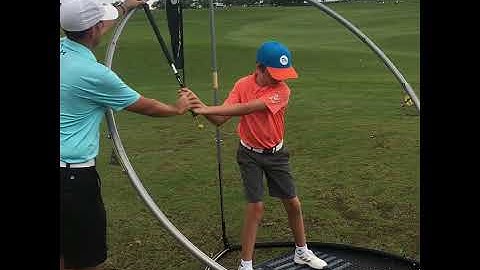 Junior Golfer (age 12) In the PlaneSWING Adult Building Width, lower body stability & consistency