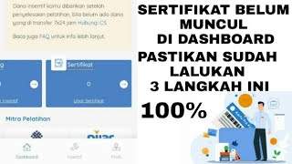 CARA AGAR SERTIFIKAT MUNCUL DI DASHBOARD PRAKERJA CARA AGAR SERTIFIKAT MUNCUL DI DASHBOARD PRAKERJA