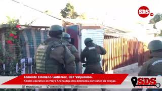 Allanamientos simultáneos dejan dos detenidos por tráfico de drogas en Valparaíso