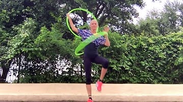Twin hoop slow motion: continuous wedgie escalator with two hoops.