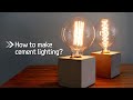 Diy concrete lamp  led lights just do