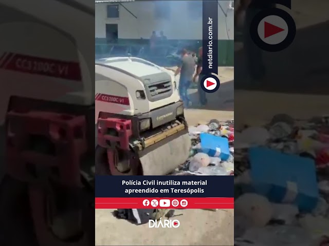 POLÍCIA CIVIL INUTILIZA MATERIAL APREENDIDO EM TERESÓPOLIS 🚨