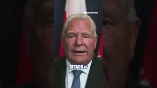 Trump tariffs ROCK Canada: Ontario premier FIRES BACK #shorts