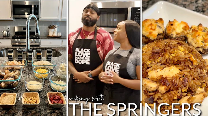 STUFFED MUSHROOMS + CHICKEN FRIED RICE | Cooking with the Springers, EP. 4 | ShaniceAlisha .