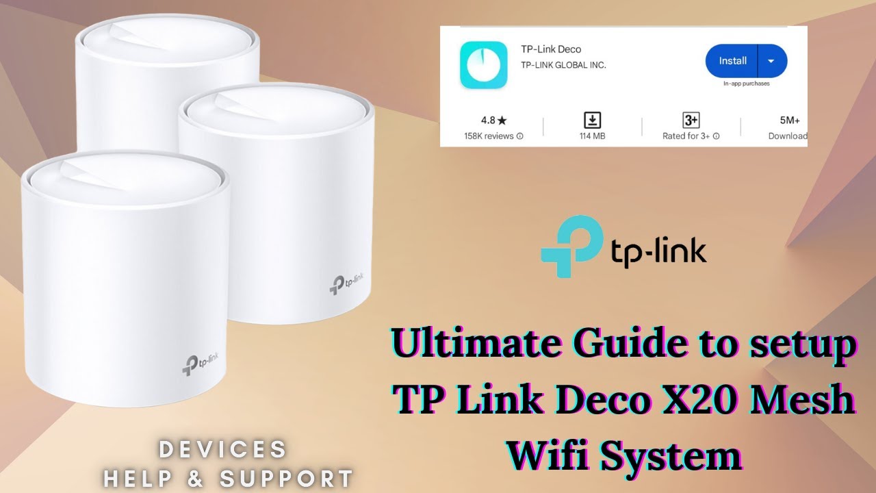 A Quick guide to setup deco X20 tp link mesh wifi | Setting up TP Link Deco X20