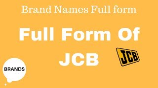 Full Form Of Jcb