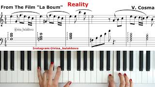 REALITY from the film La Boum Piano Music Dreams музыка из фильма Бум на пианино Ноты romantic piano