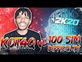 KOT4Q VS. 100 SIM DIFFICULTY IN NBA 2K20