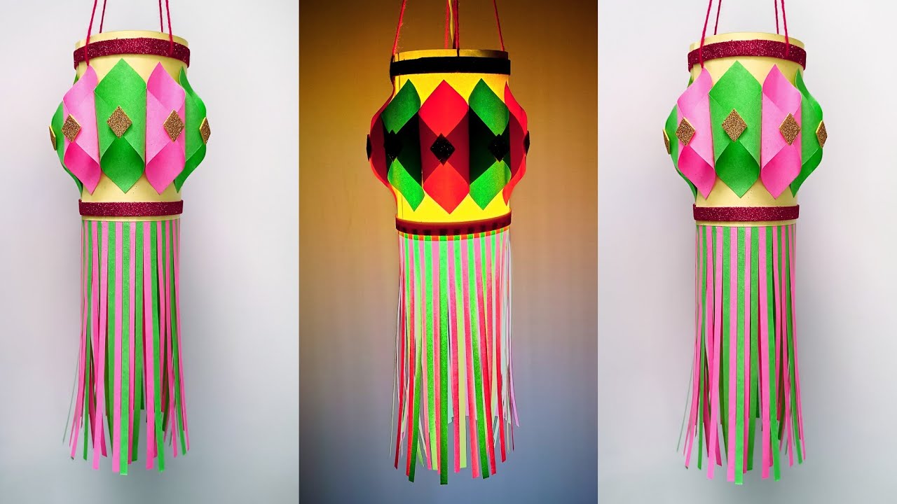 Diy Paper Lantern Lamp Lantern Making With Paper Craft Lantern