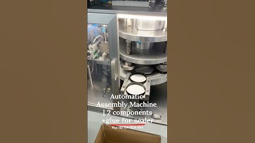 Automatic Assembly Machine | 2 components+glue for sealer #assembly #machine #sealer #wadding #auto